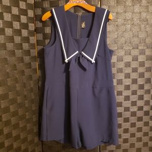Navy Romper